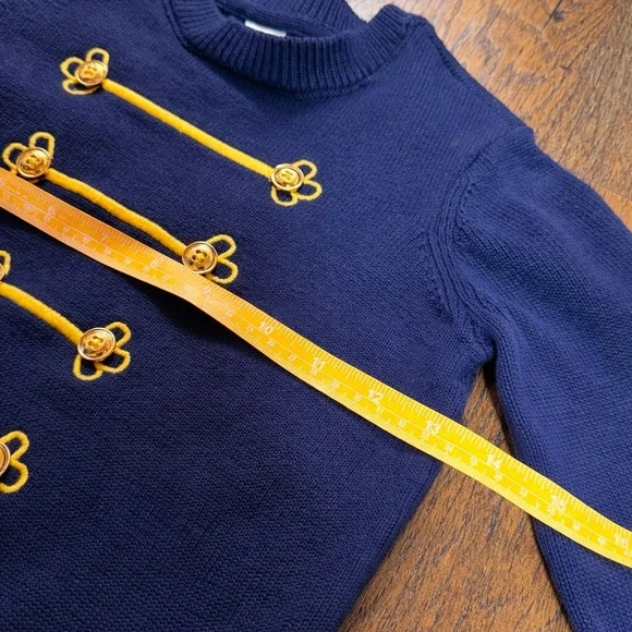 Gymboree Boys Nutcracker Sweater Navy with Yellow Accents - Picture 3 of 5